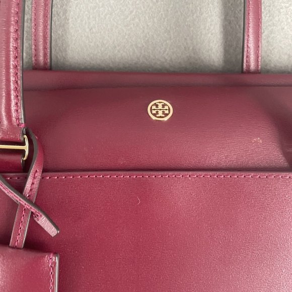 Tory Burch Women's Parker Tote Bag Imperial Garnet/Midnight Swim 37169 639 - Picture 3 of 15